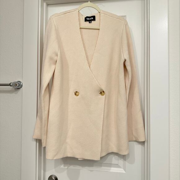 NEW Ser.O.Ya Tundra Knit Sweater in Eggshell Size Small - Picture 3 of 6